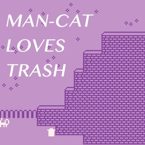 man-cat loves trash