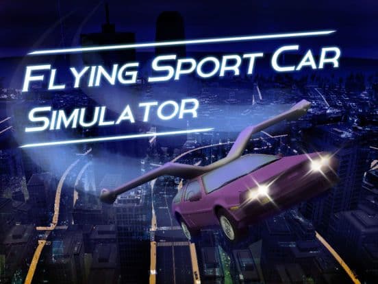 Flying Sport Car Simulator 3D - Fly a futuristic super car! screenshot 3