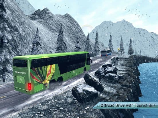 Offroad Tourist Snow Bus Drive - Hill Climb screenshot 4