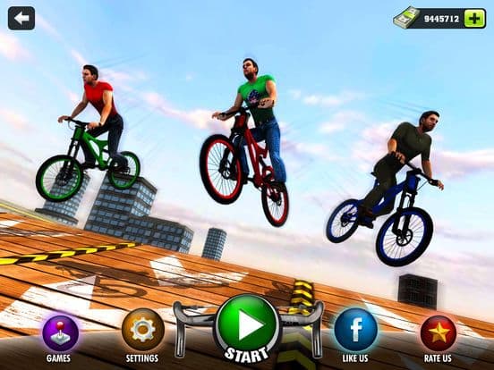 Rooftop BMX Bicycle Stunt Rider - Cycle Simulation screenshot 2
