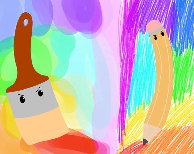 Paintbrush Vs Pencil