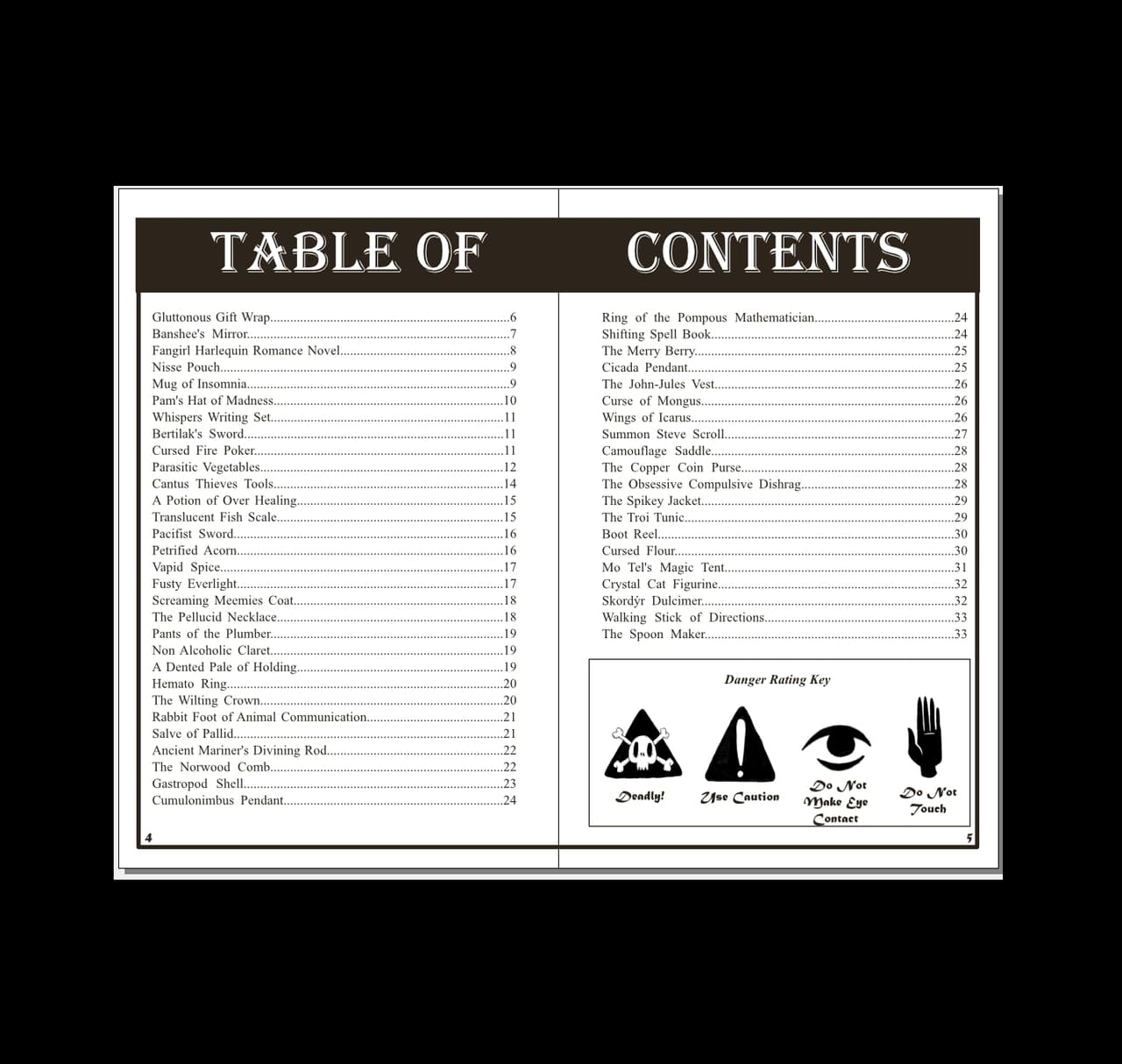 Atera Redux zine issue 3: Cursed Items: things to avoid. A safety manual. screenshot 3