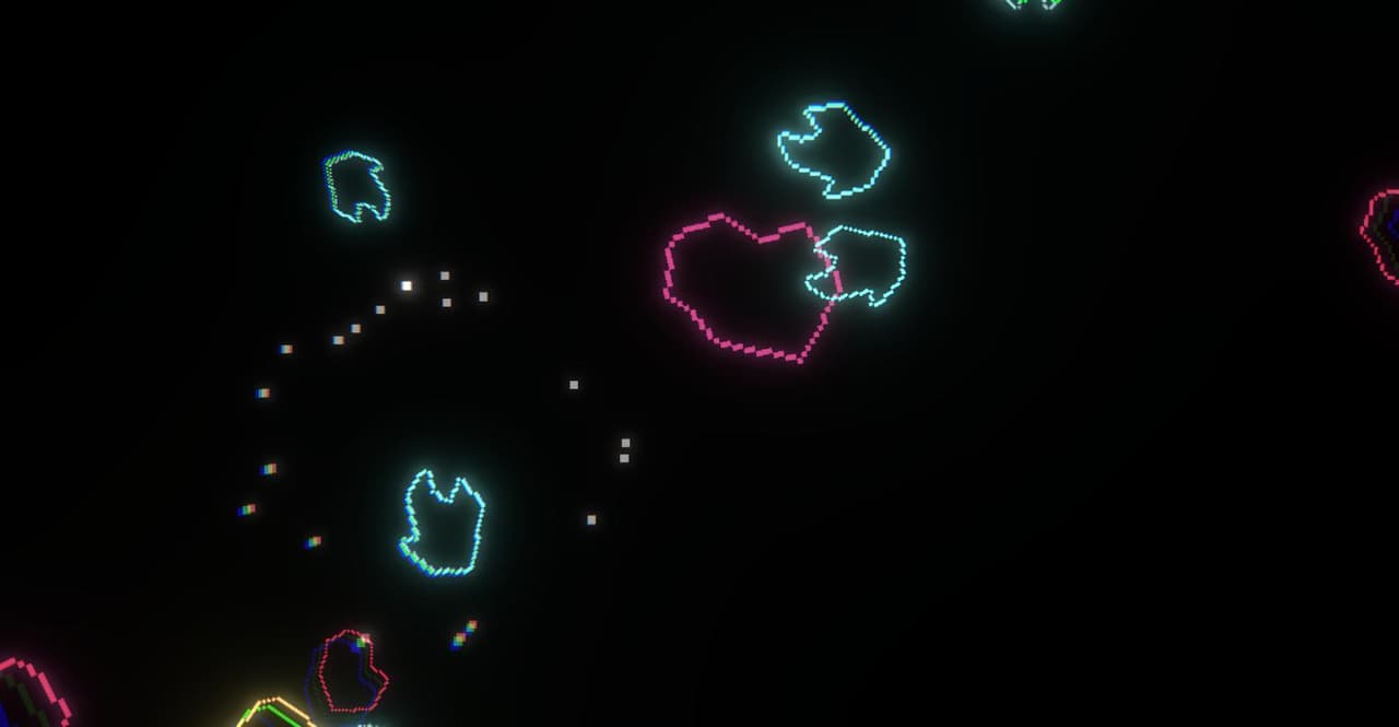 Neon Asteroids (mik) screenshot 2