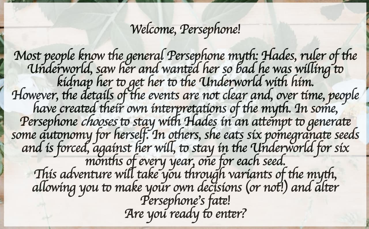 Persephones Choice: Where Will You Rule? screenshot 2