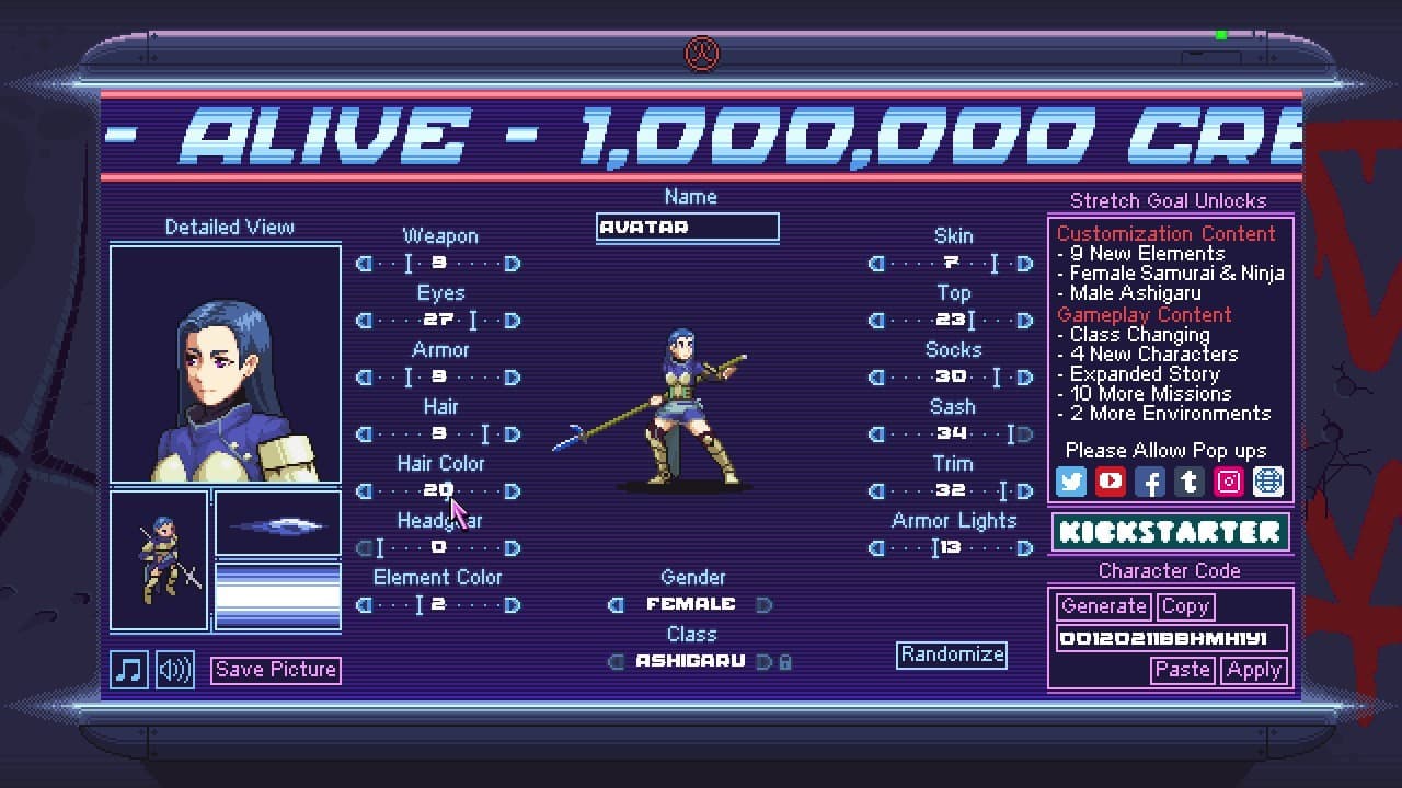 Midnight Wave Character Creator screenshot 3