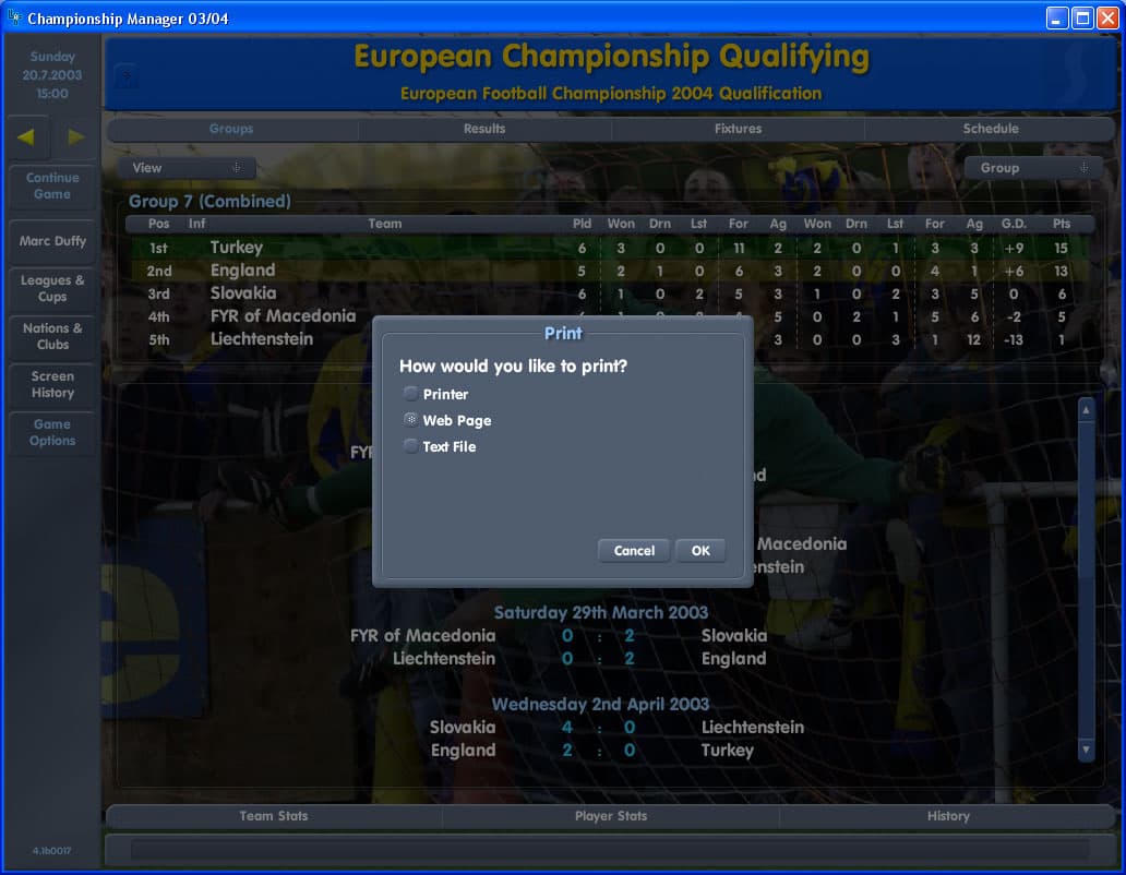 Championship Manager Season 03/04 screenshot 4