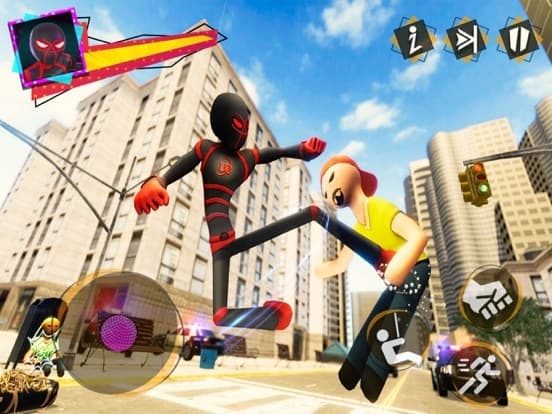 Stick Spider Crime City Rescue screenshot 3