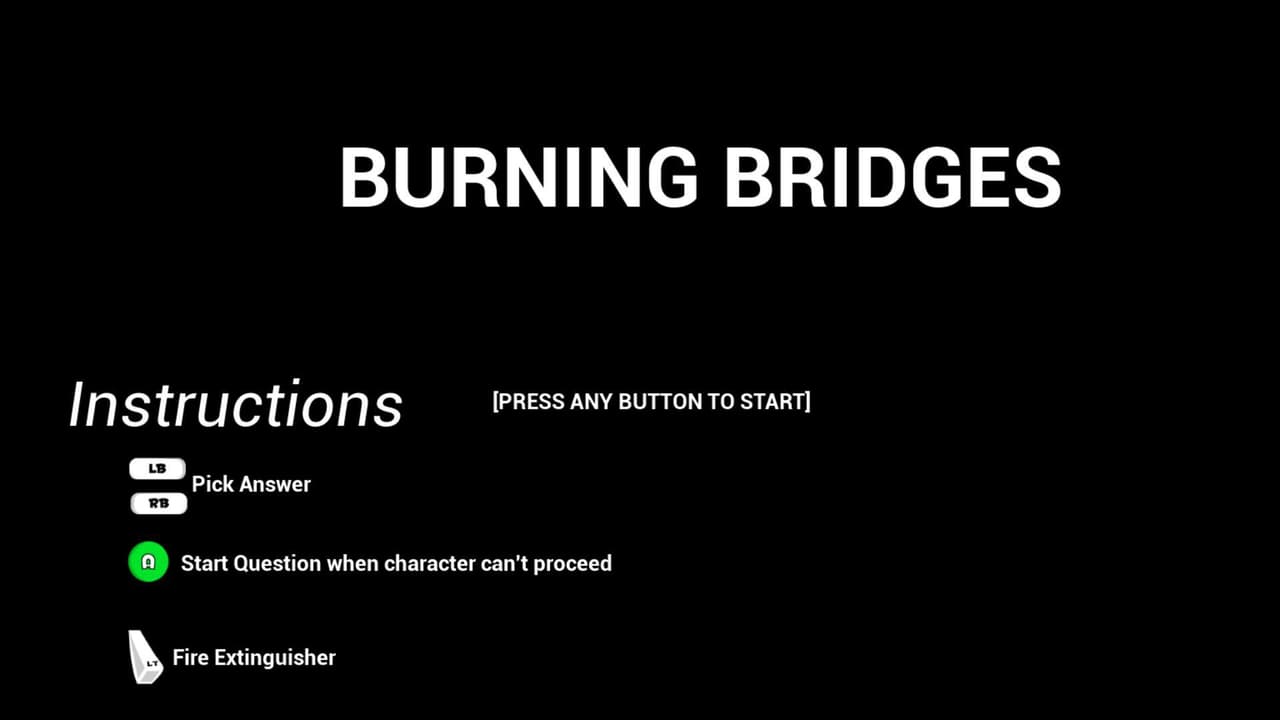 Burning Bridges (Global Game Jam 2020 Finish Game) screenshot 2