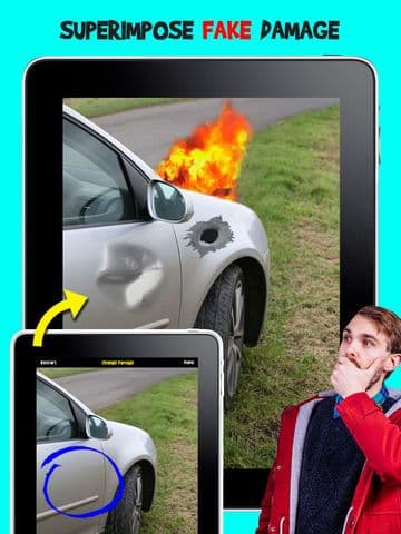 Damage Cam - Fake Prank Photo Editor Booth screenshot 2