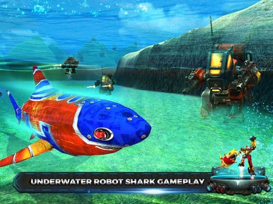 Shark Robot Transform war Hero screenshot 2