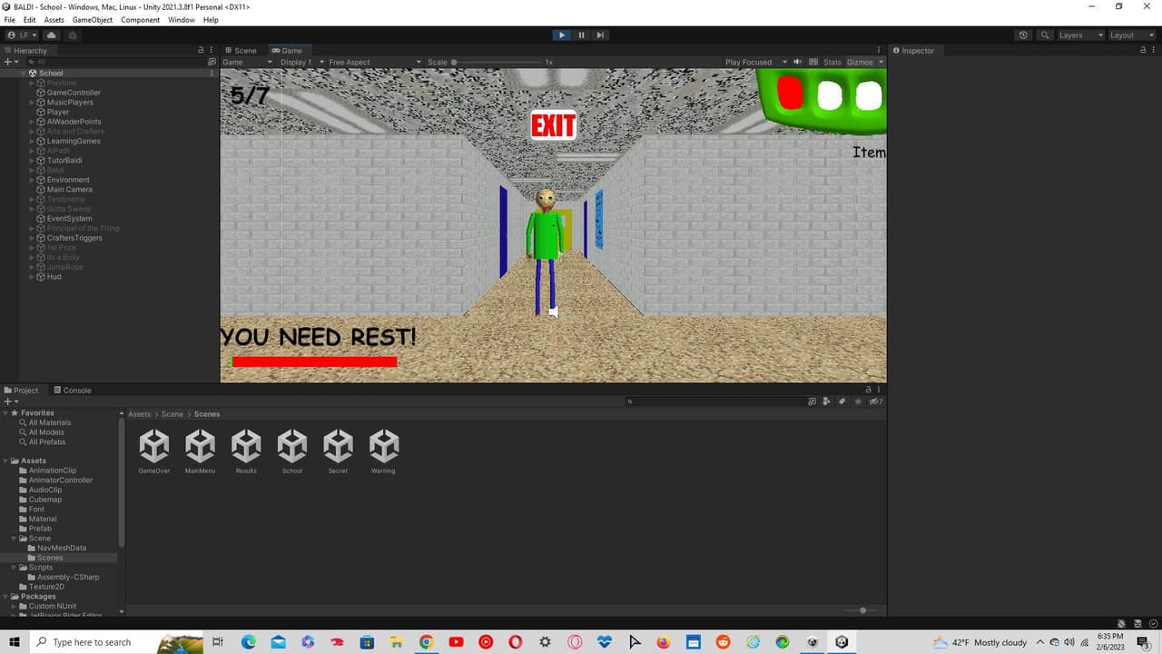 Baldis basics in school with many characters