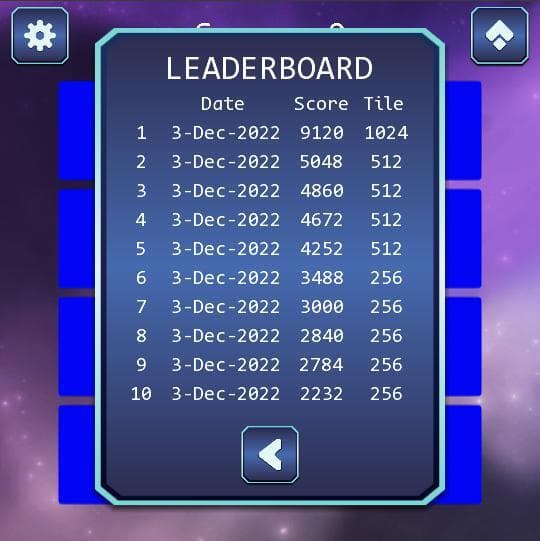 Space 2048 (itch) screenshot 4