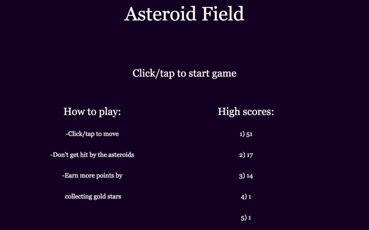 Asteroids game screenshot 3