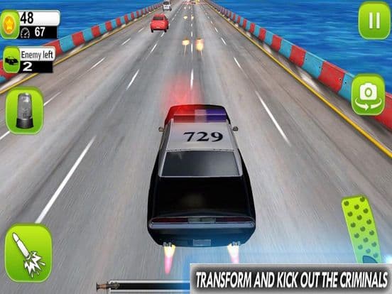 Race Police Car: Shoot Speed