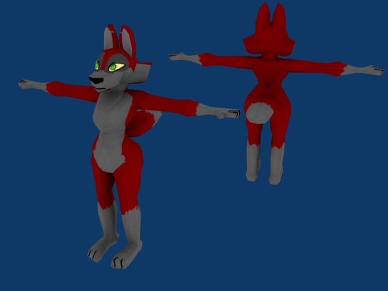 Low poly Fox Lady