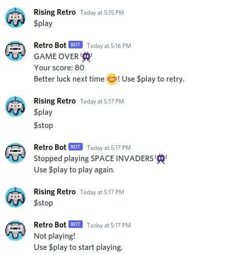 SPACE INVADERS Discord Bot