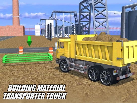 City Construction Excavator Crane & Truck Driving screenshot 5