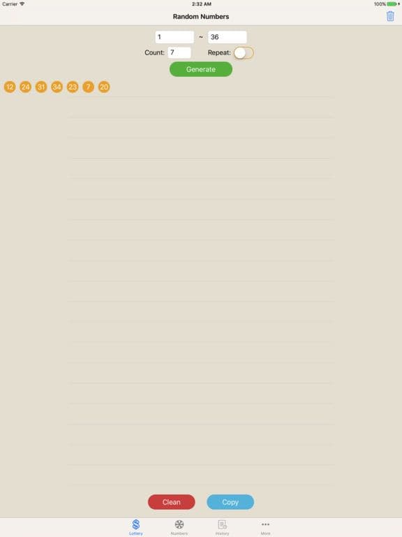 Random All Numbers - the random number generator screenshot 5