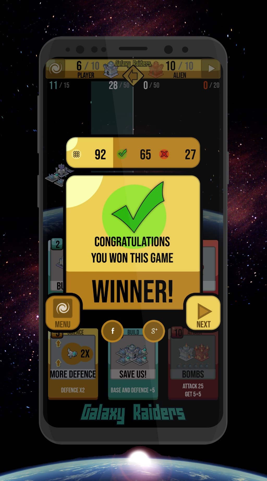 Galaxy Raiders Cards - offline space card game screenshot 3