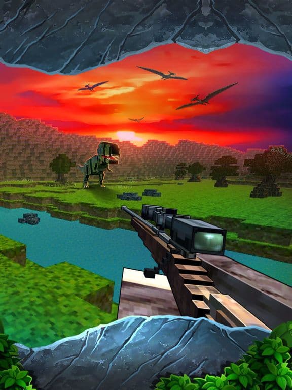 Wild Dino-saur Hunt-ing Survival Pixel screenshot 3