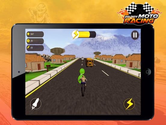 Daddy Moto Racing - Use powerful missile to become a motorcycle racing winner