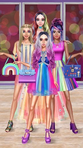 Rainbow Girls Dress Up screenshot 5