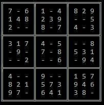 CMDSudoku screenshot 2