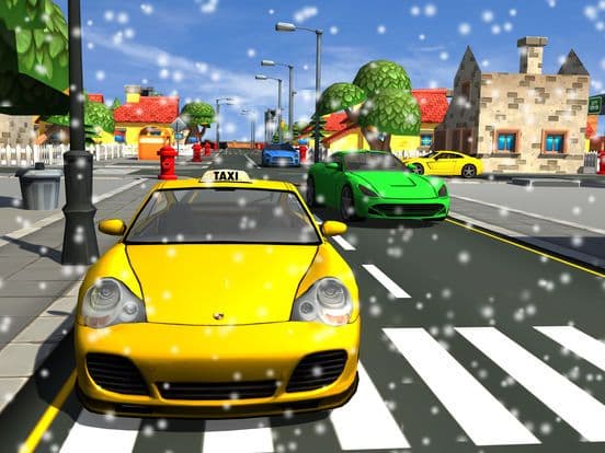 Winter Taxi Parking Simulator - taxi driver games,parking games screenshot 2