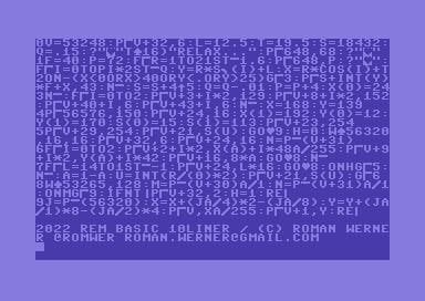 Deep Blue Ascend (BASIC 10Liner) for C64 screenshot 2