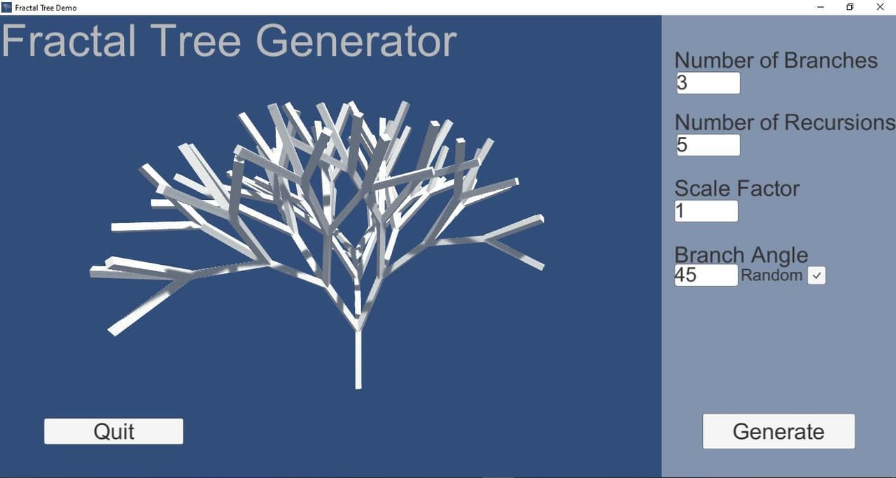 Fractal Tree Demo screenshot 2