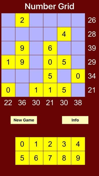 NumberGrid screenshot 2