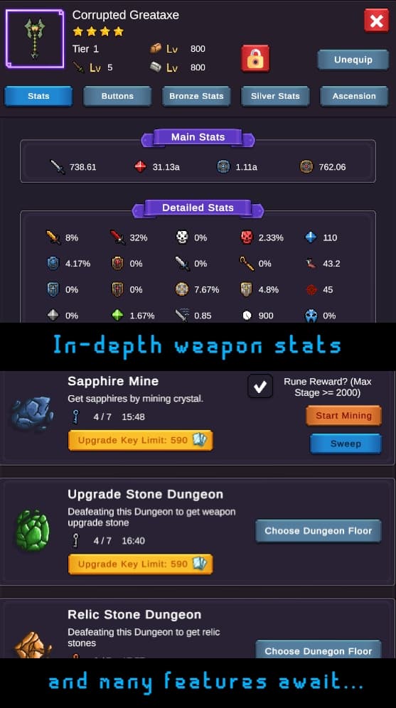 Idle Weapon Fantasy (Blood) (Blood) screenshot 4