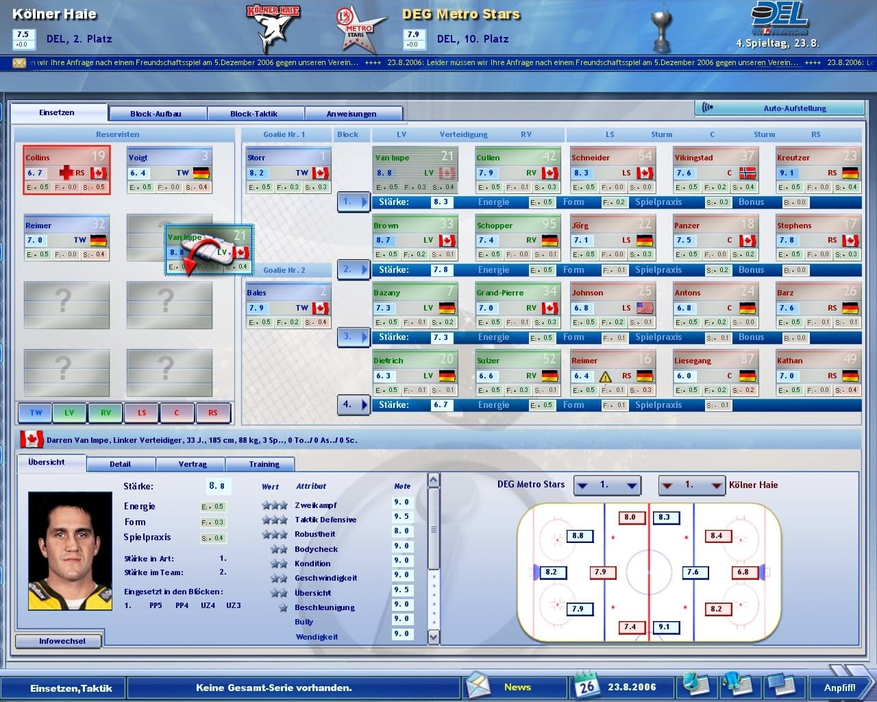 Heimspiel: Eishockeymanager 2007 screenshot 6