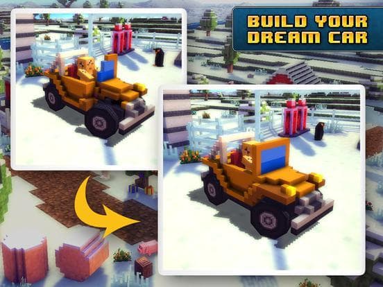 Blocky Roads Winterland screenshot 4