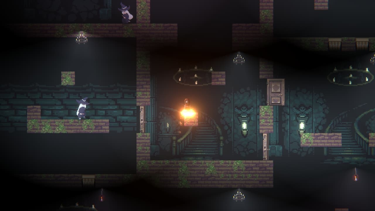 red riding hood on something while trying to climb up the tower real fast, dodging spells and traps screenshot 4