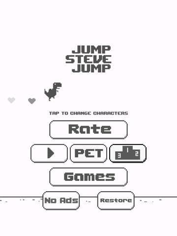 Jump Steve Jump - 8-bit Dinosaur Journey Widget Game screenshot 3
