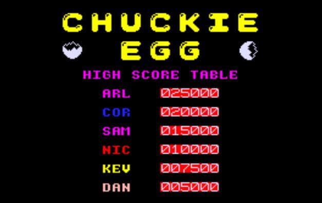 Chuckie Egg (arcade) screenshot 3