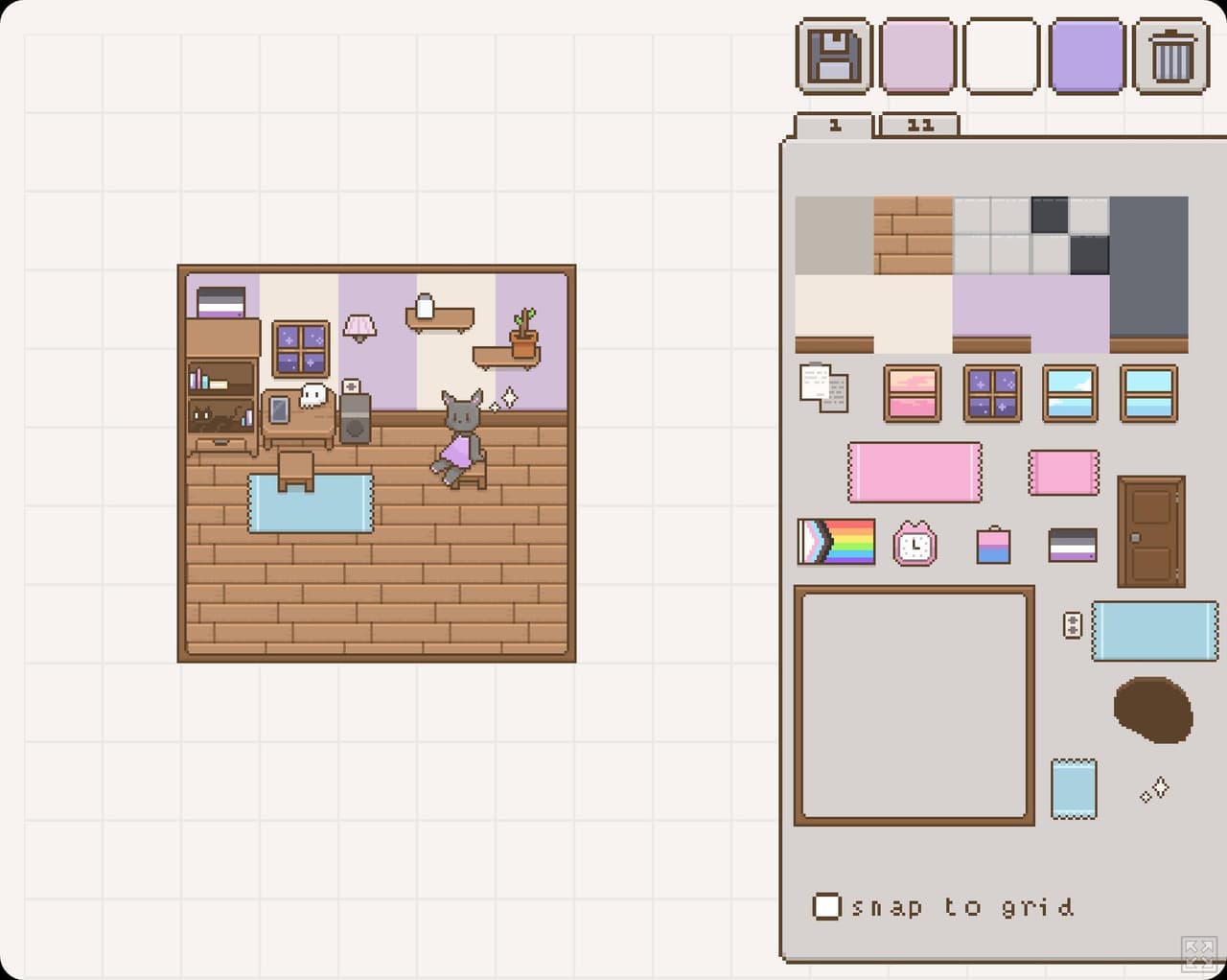 Cute Pixel Room Builder