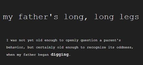 my fathers long, long legs screenshot 3
