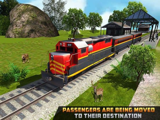 Jungle Train driving: Passenger transport Game screenshot 3