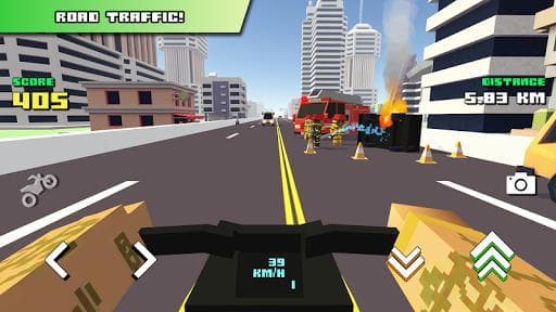 Blocky Moto Racing 🏁 screenshot 3
