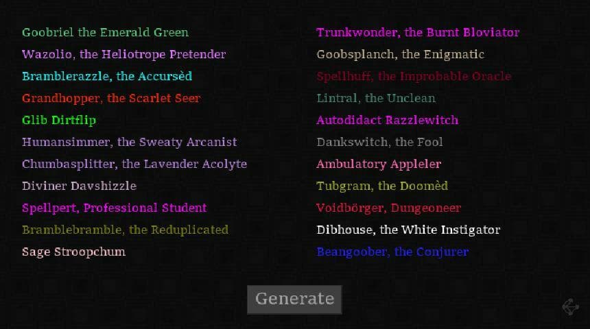 Wizard Names screenshot 3