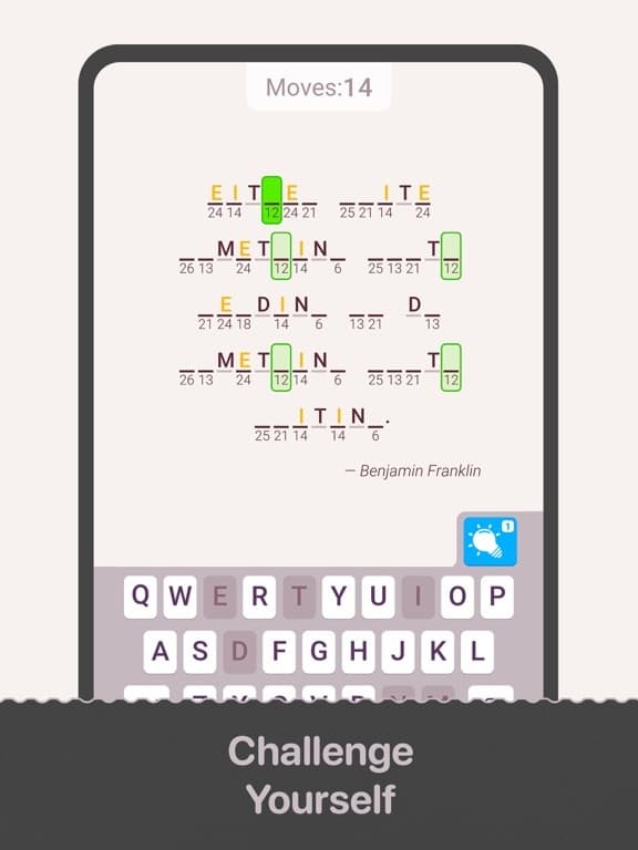 Cryptogram: Word Brain Puzzle screenshot 3