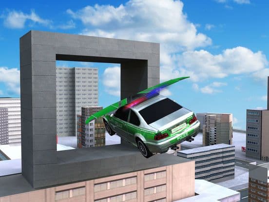 Free Police Car Flying 3D Simulator