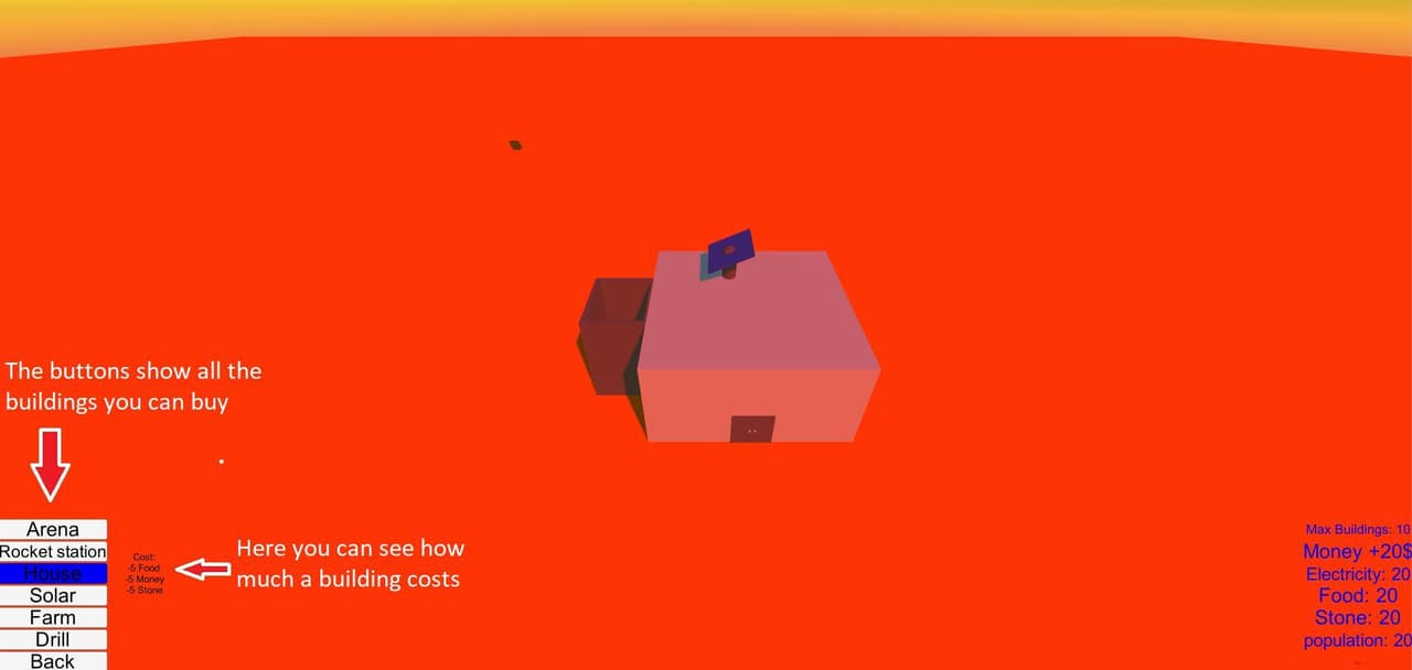 Mars building game (Alpha 0.1) screenshot 2