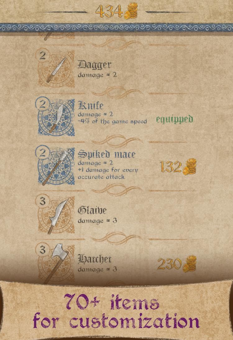 [DEMO] Marginalia Hero - medieval one tap RPG screenshot 6