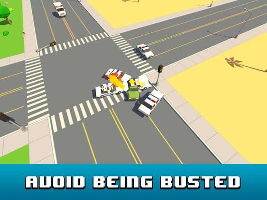 Smashy Car Race 3D: Pixel Cop Chase screenshot 5