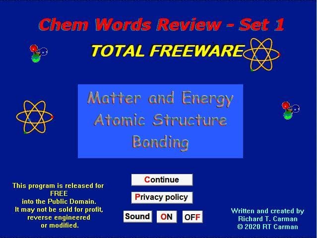 Chem-Words Review - Set 1 screenshot 2