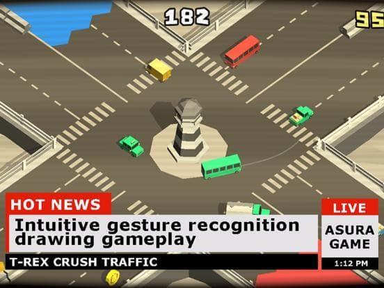 T-Rex crush traffic: Survival screenshot 3