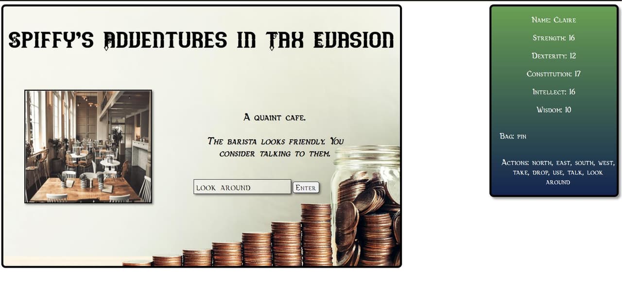Spiffys Adventures in Tax Evasion